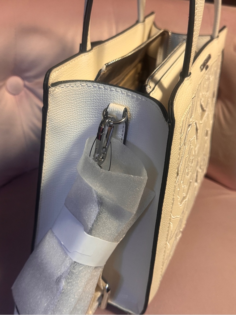 Karl lagerfeld Paris style L5JDC8BJ white medium floral handbag/purse - Picture 6 of 16